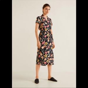 MANGO Floral Vintage Dress